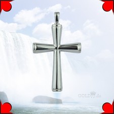 Edelstahl Anhänger Kreuz Hochglanzpoliert Massiv Hochwertig