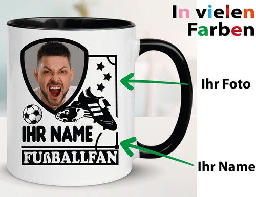Fototasse fußball fan name - fußball,