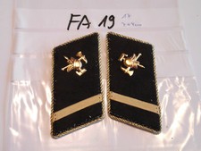 Feuerwehr Kragenspiegel Saarland mit Helm golden ca 7x4cm 1 Paar (fa19)