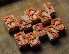 0-9 Zahlen Holzzahlen 50mm Holzlettern Drucken Letter Ziffern letterpress type x