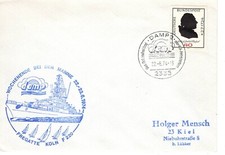 Fregatte Köln F 220 Wochenende in Damp Sonderstempel 1974