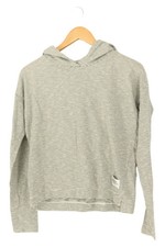 PENN & INK N.Y Damen Kapuzenpullover Hoodie Gr. 32/XS Grau Gestreift Casual