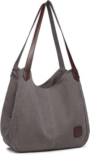 Damen canvas schultertasche - canvas,