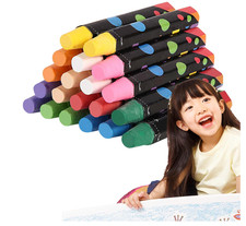 PHILODOGS – Kreide-Set Kinder 20-tlg, Tafelkreide bunt, abwaschbar, staubfrei