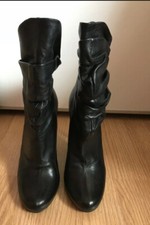 Hand Made In Italy stiefeletten Gianmarco Lorenzi Leder schwarz Gr. 38 Neuwertig