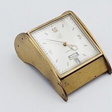 UM Automatic Tischuhr Messing Schreibtisch Uhr Vintage Datum Reiseuhr 