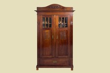 1920er Kleiderschrank ANTIK Jugendstil Vitrine Bücher Schrank von 1920
