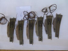 Fleischmann N piccolo Weichen 6 x rechts mit Antrieb und Herzstück