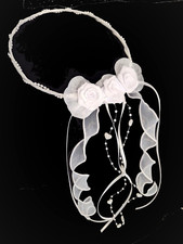 Haarschmuck Haarreif Kopfschmuck Haarkranz weiß zum Kommunionkleid Kleid neu FRO