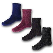 DAMEN KNÖCHELSOCKEN GLITZER PACK GLAMOUR BAUMWOLLE ONE SIZE MOD.W373
