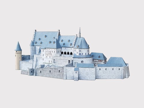 Kartonmodell burg vianden - kartonmodell,