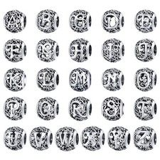 Charms Anhänger Silber 925 Beads A-Z Buchstaben Anhänger Geschenk für Frauen Neu