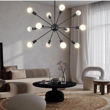 BRIMETI Vintage Sputnik 12 Flammig Deckenleuchte Industrielle Kronleuchter mit