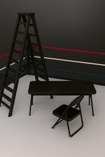 Wrestling TLC Set Tisch, Leiter, Stuhl Set für Wrestling Figuren PLA