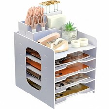 Briefablage Weiß 5 Ebenen