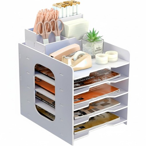Briefablage weiß ebenen - weiß, 5