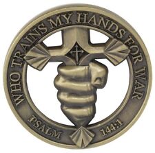 SCHWERT / BIBEL / PSALM 144:1 / JESUS / GOTT - BRONZE - MEDAILLE