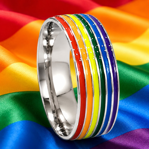 Regenbogen ring gold oder - ring,