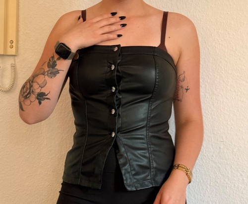 Leder bandeau top - bandeau,