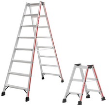 Hymer Stufenstehleiter Stehleiter Doppelleiter Leiter beidseitig begehbar