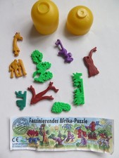 1 x Plastikpuzzle - Faszinierendes Afrika/Giraffe und Äffchen - + 1 BPZ von 1995