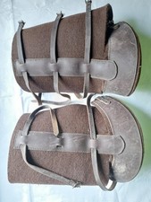 Antike 4 x Transportgamaschen - FILZ zum Basteln