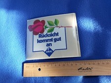 Vintage ARAL Aufkleber. Rücksicht kommt gut an.