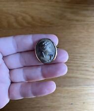 Gold Double Brosche Lava Gemme