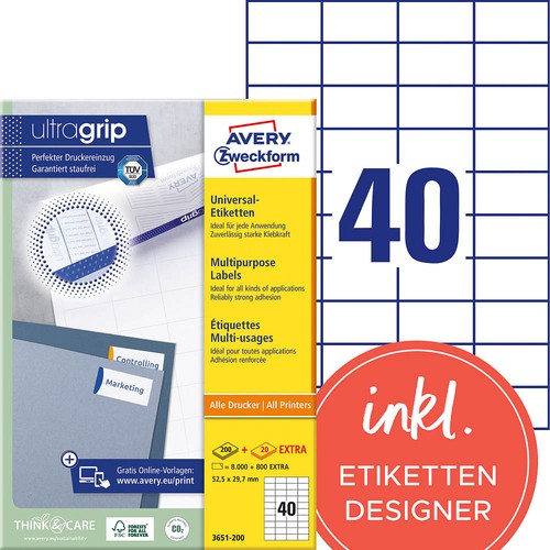 Avery zweckform etiketten - avery,