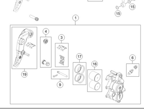 Bremszange vorne links - , ktm