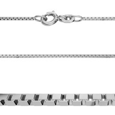 Echt Gold Weißgold 585 14 Kt Venezianer Collier Venezia Kette Stärke 1,2 mm Neu