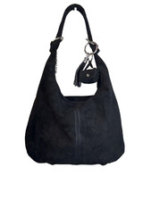 Veloursleder Hobo Bag