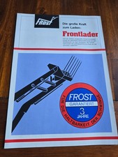 GERHARD FROST Frontlader Traktor Schlepper Prospekt Brochure e