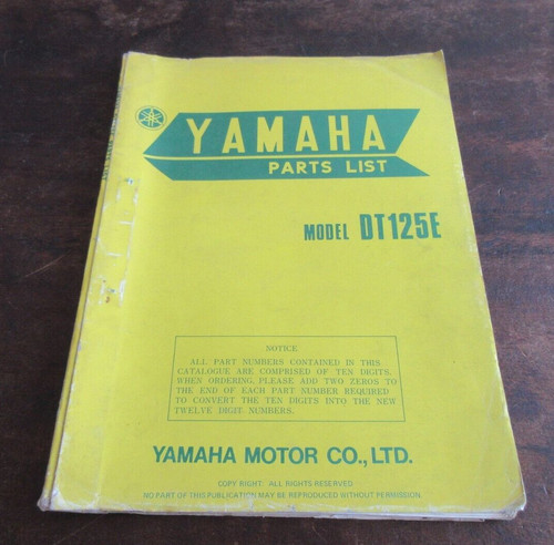 Yamaha dt125 dt125e 1977 oem - 1977,