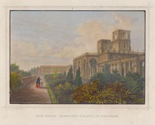 Potsdam Park Sanssouci Orangerie Original Stahlstich Kolb 1882