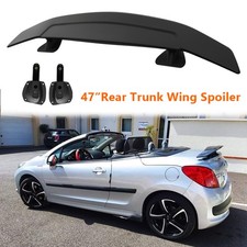 Für Peugeot 206 207 CC 47" Heckflügel Heckspoiler Spoiler Lippe Matt Schwarz ABS