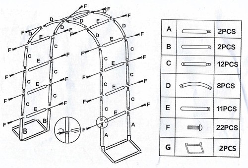 Rosenbogen rundbogen metall - rosenbogen/rundbogen,