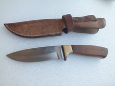 Vintage Jagdmesser -DORKO BORSODNÁDAS mit Leder-Scheide - UNGARN - MG 44