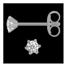 Ohrstecker Ohrringe 750 Weiß - Gold 6 Stotzen 1 Paar 4,8 mm mit Zirk. Unisex