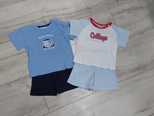 Schlafanzug, Shorty, Jungen Gr.74/80 von Papagino, blau/weiß/rot 2 Stück für 3€
