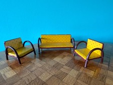 Gartenmöbel Sessel Bank Puppenstube  Puppenhaus 1:12  dollhouse garden furniture