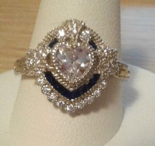 Vintage 2 Karat herzförmiger