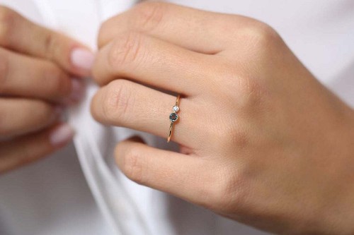 Rundschliff topas goldring - rundschliff,
