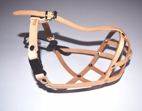Licht leder hundemaulkorb für - leder,