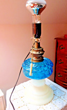 seltene Tischlampe,   Gründerzeit Petroleumlampe,  Glasglastank, ohne Schirm
