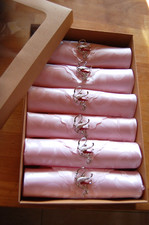 6 Stoff-Servietten rosa 43x43