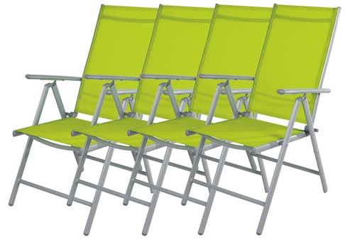 4er set alu klappsessel - set,