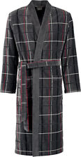 Cawö langer Bademantel 4853  Herren Kimono, Größe 52, anthrazit-rot