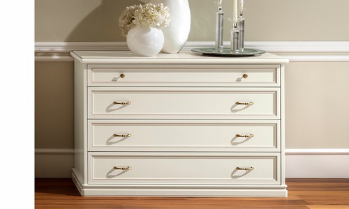 Kommode highboard antik weiß - kommode,