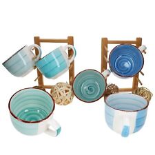 6er Set Blue Jumbotasse 400ml